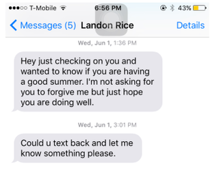 Illustration for article titled Text Messages Show Ex-Auburn Football Player Saying "I'm Sorry" To Woman Who Said He Raped Her